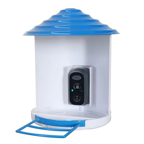 Smart Bird Feeder with Solar Powered Camera 1080P HD AI Identify PIR Motion