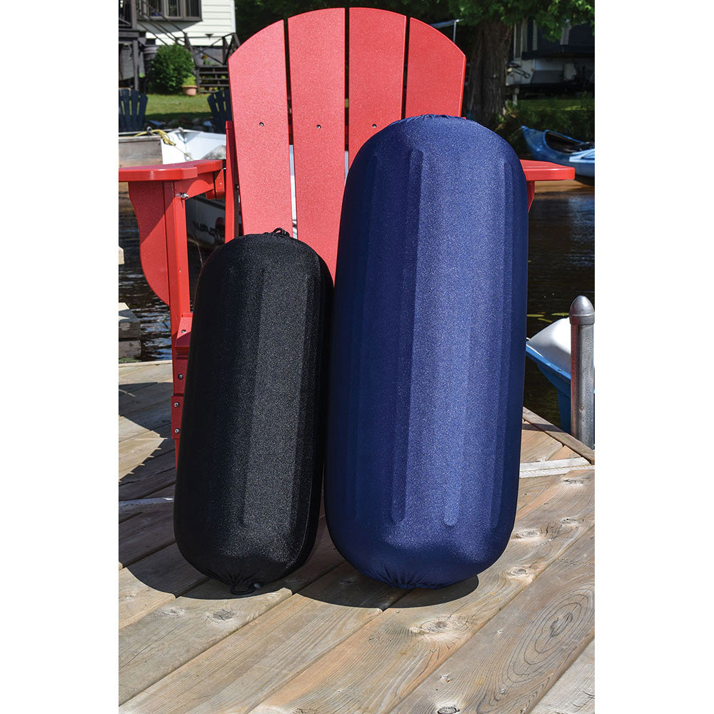 Dock Edge Reversible Fender Cover - Black/Blue - Large [DE965069F]