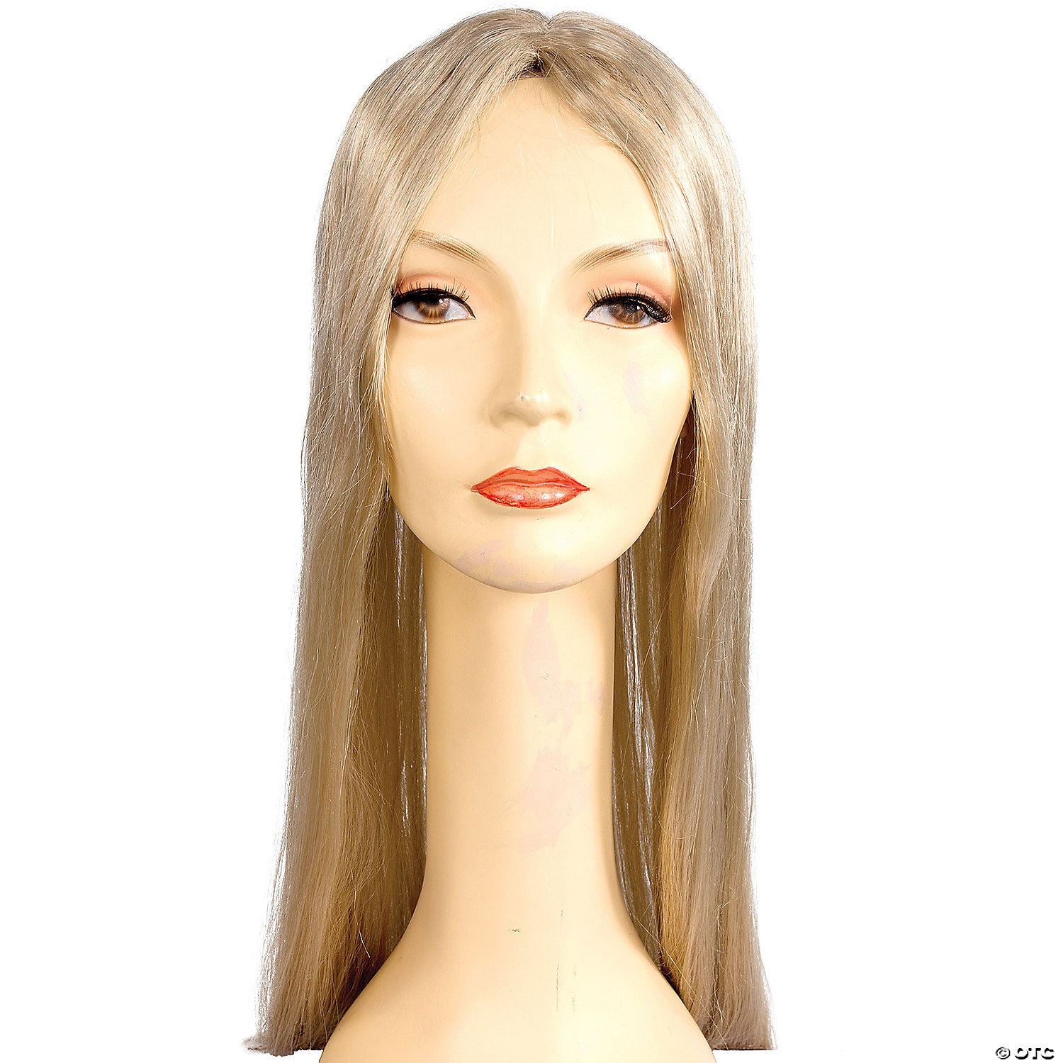 Womens Light Blonde Straight Long 60s Wig