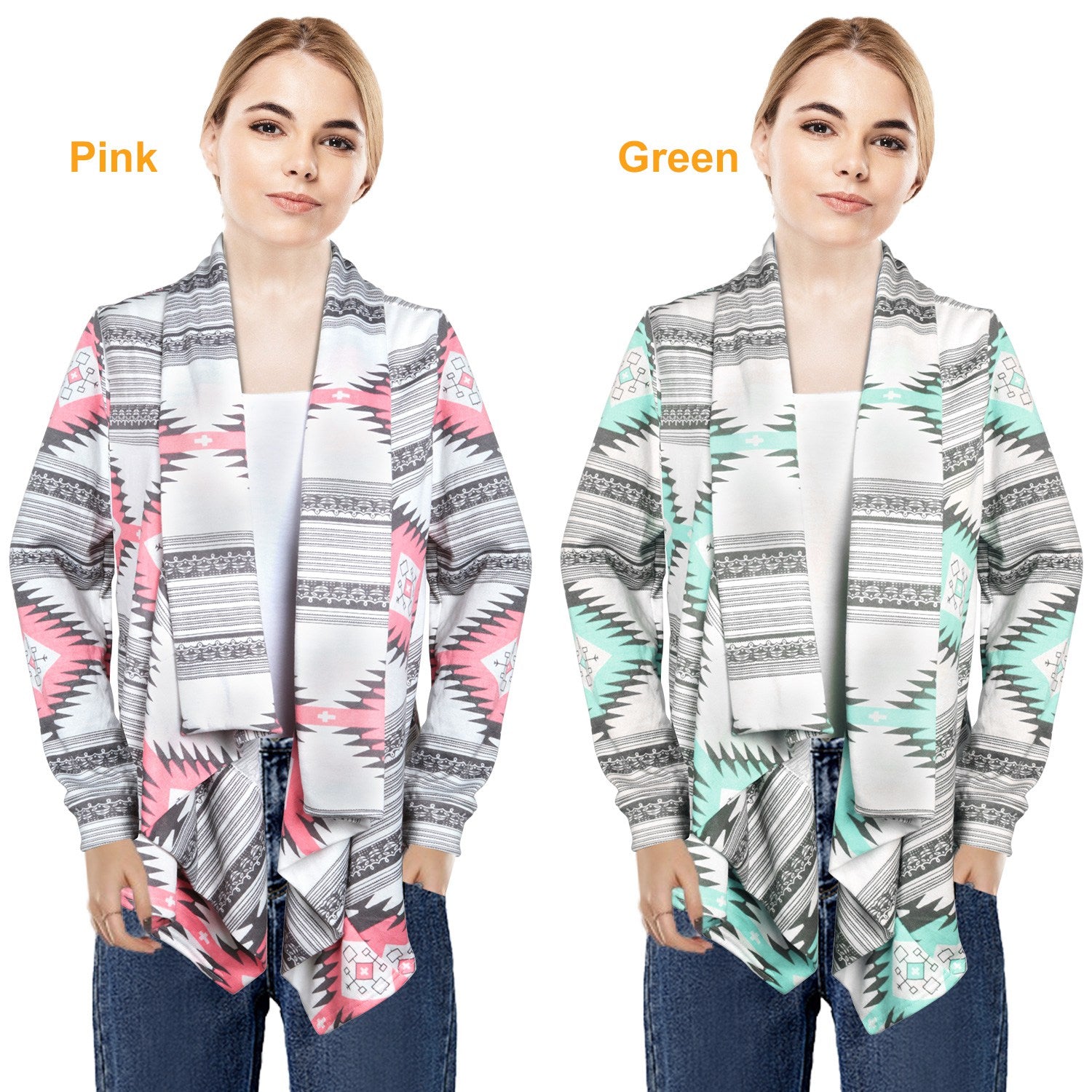Women Open Front Cardigan Long Sleeve Shawl Neck Breathable Cardigan Well