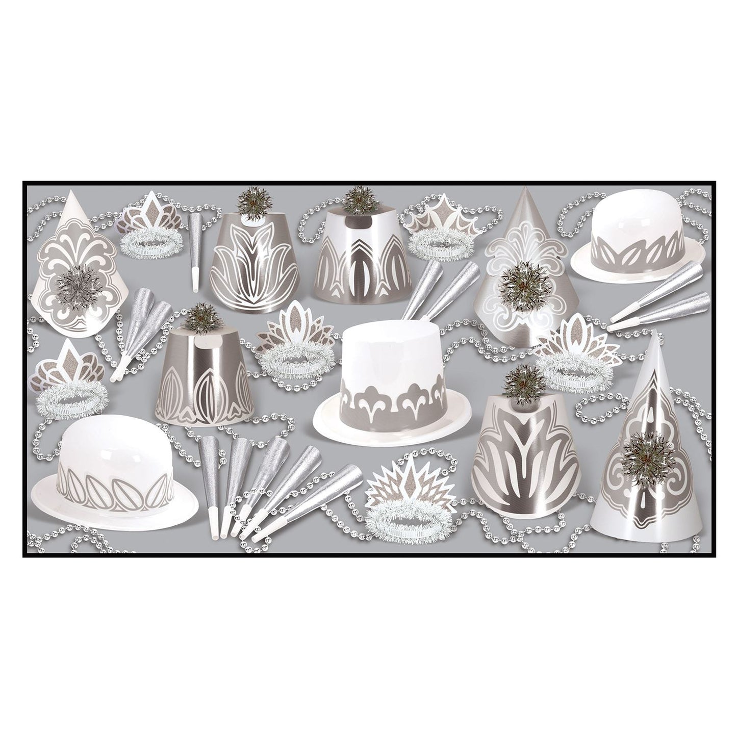 Beistle Silver Dollar Assortment (for 50 people) - New Years | Party Supply