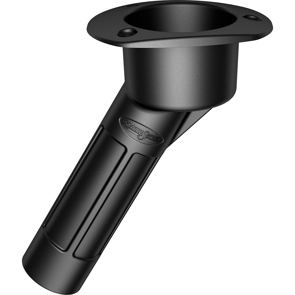 Mate Series Plastic Rod Cup Holder 30 Degree Open w/Oval Top - Black [P2030DB]