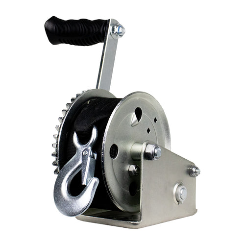 Powerwinch Utility Series Winch 1,400lb, 8" Crank Arm - Zinc [21500-W-1400-8-Z-R]
