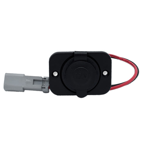 Bluewater 12V w/Single Sealed Socket w/Deutsch Connector Plate [6000-3004]