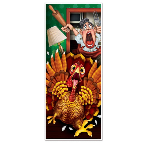 Beistle Wild Turkey Door Cover - Thanksgiving/Fall | Party Supply | Decoration
