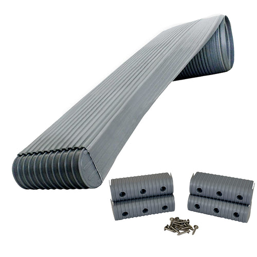 Caliber BunkWrap Kit - Grey 24' x 2" x 6" Roll + 4 Caps + HRDW Roll + 4 Endcaps Stainless Steel Hardware [23056]