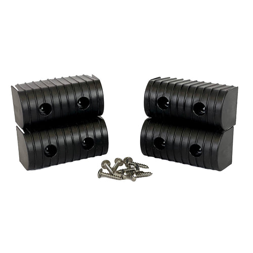 Caliber BunkWrap End Cap 2x4" Black Accessory Kit w/Stainless Steel Hardware *4-Pack [23051-BK]