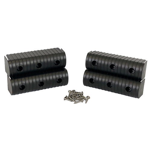 Caliber BunkWrap End Cap 2x6" Black Accessory Kit w/Stainless Steel Hardware *4-Pack [23053-BK]