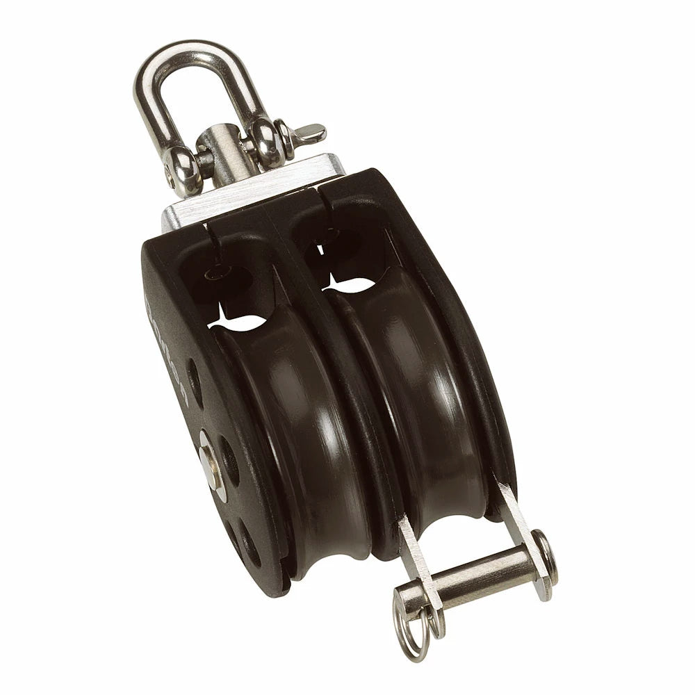 Barton Size 1 30mm Plain Bearing Pulley Block Double Swivel Becket [N01231]