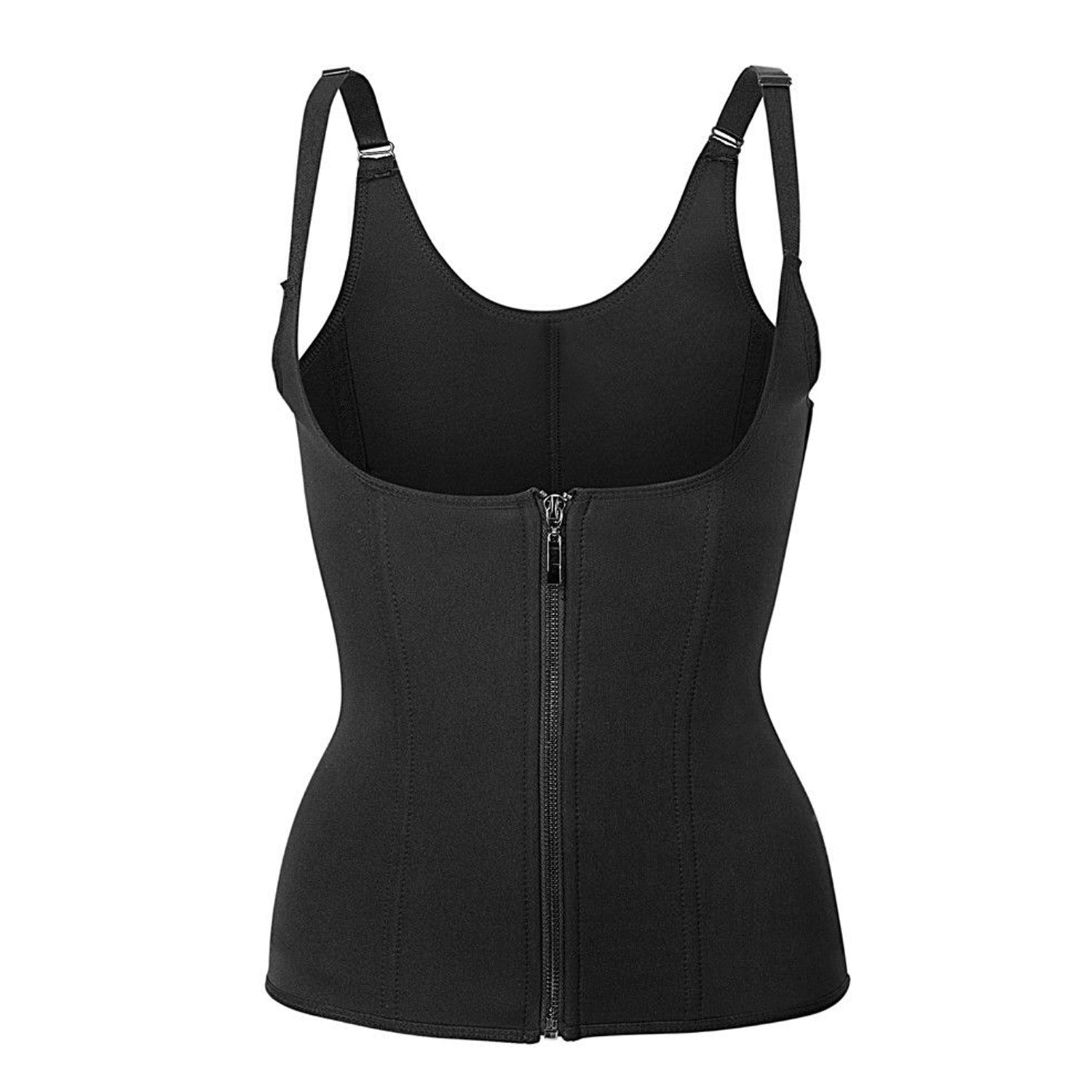 Zippered Waist Trainer Corset Waist Tummy Control Body Shaper Cincher Back 1772