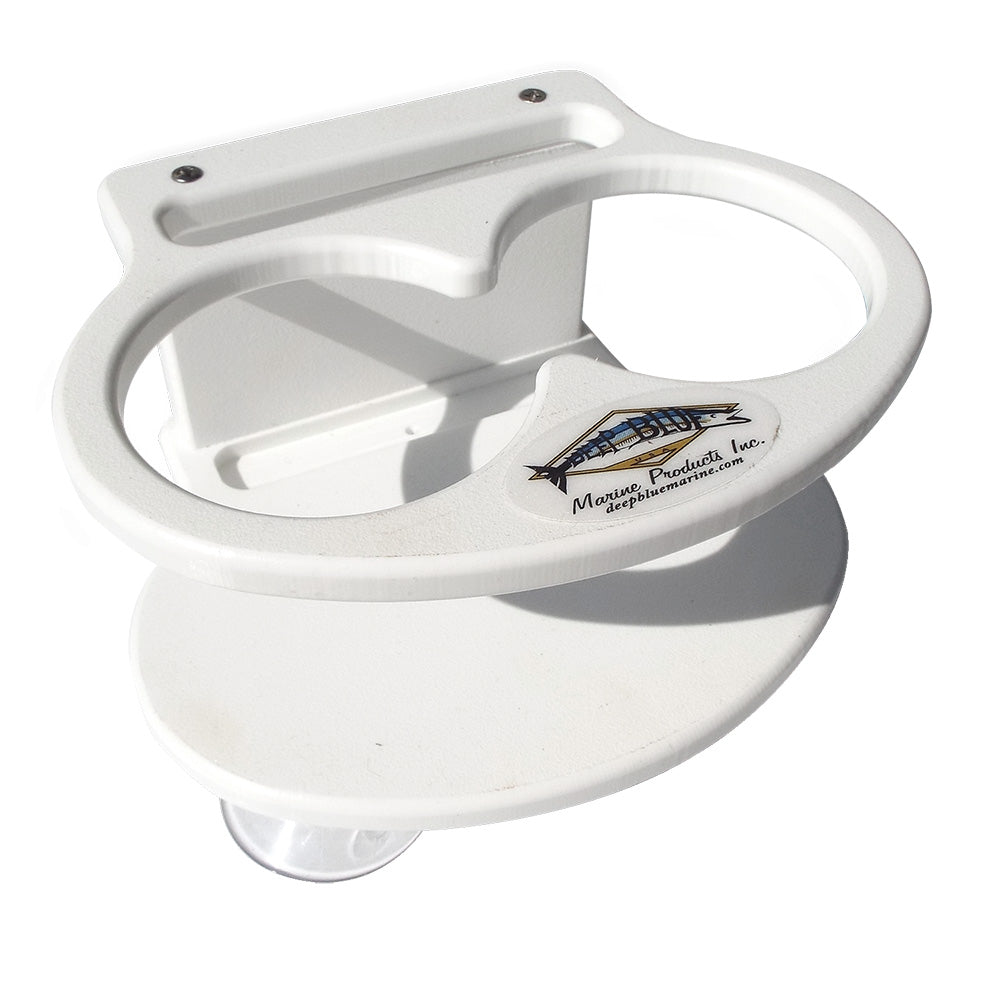 Deep Blue Marine Double Slim Can Drink Holder Cell Phone - White [DSD-CELL]