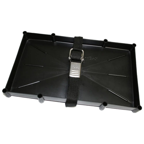 T-H Marine 27 Series Battery Holder Tray w/Stainless Buckled Strap [NBH-27-SSC-DP]