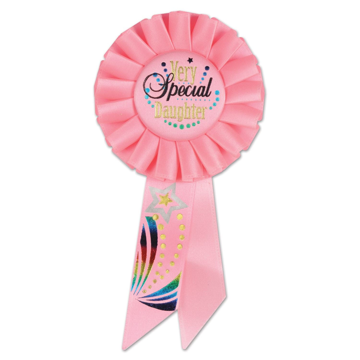 Beistle Very Special Daughter Rosette Ribbon - General Occasion | Party Supply