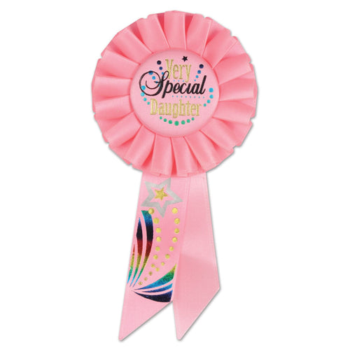 Beistle Very Special Daughter Rosette Ribbon - General Occasion | Party Supply