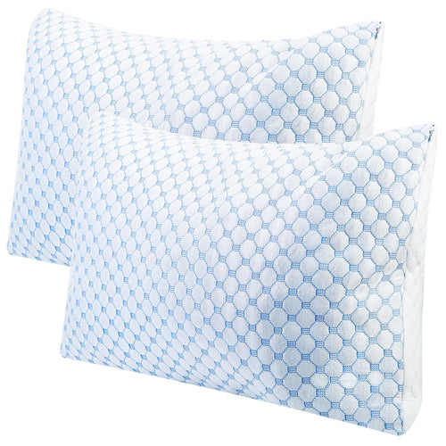 Cooling Memory Foam Pillow Ventilated Soft Bed Pillow w/ Cooling Gel Infuse 5489