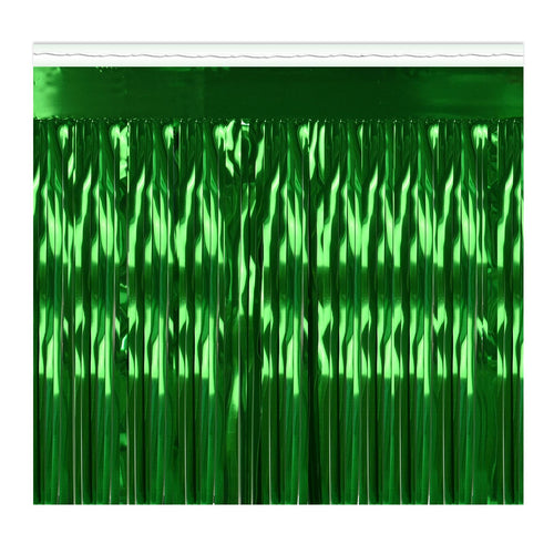 Beistle Green 1-Ply Metallic Fringe Drape - General Occasion | Party Supply