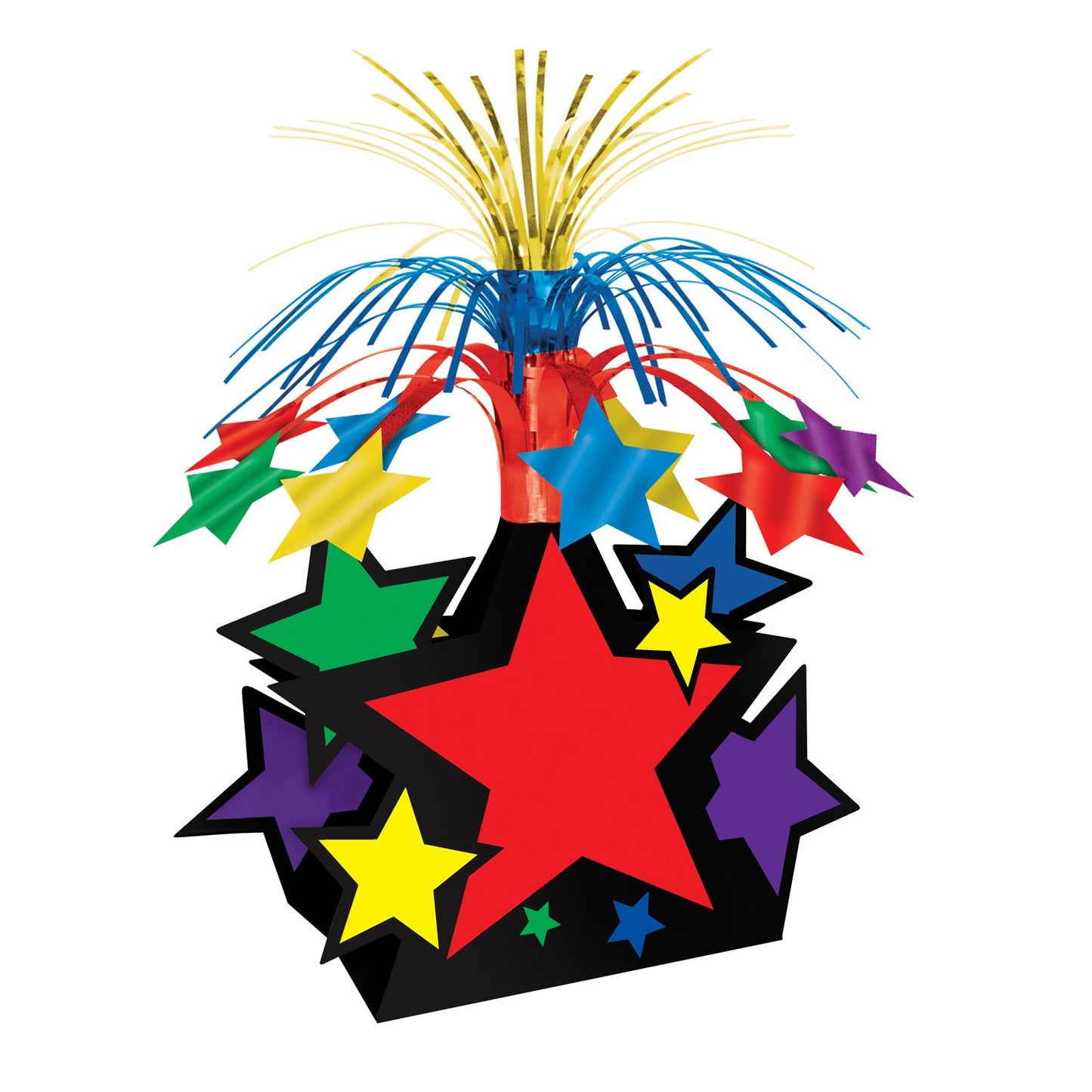Beistle Multi-Color Star Centerpiece - New Years | Party Supply | Decoration