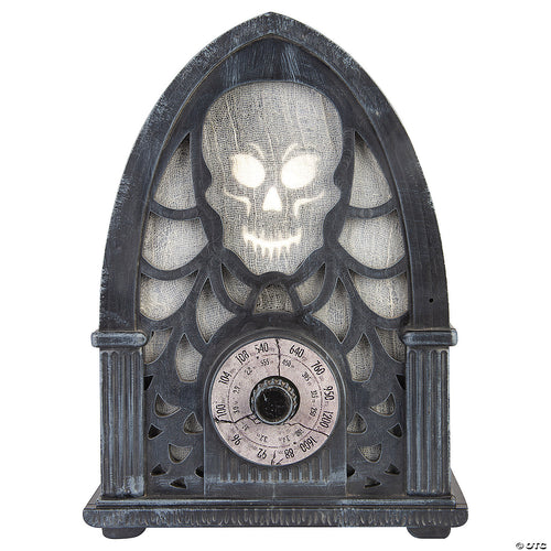 12-Inch Light-Up Black Haunted Radio