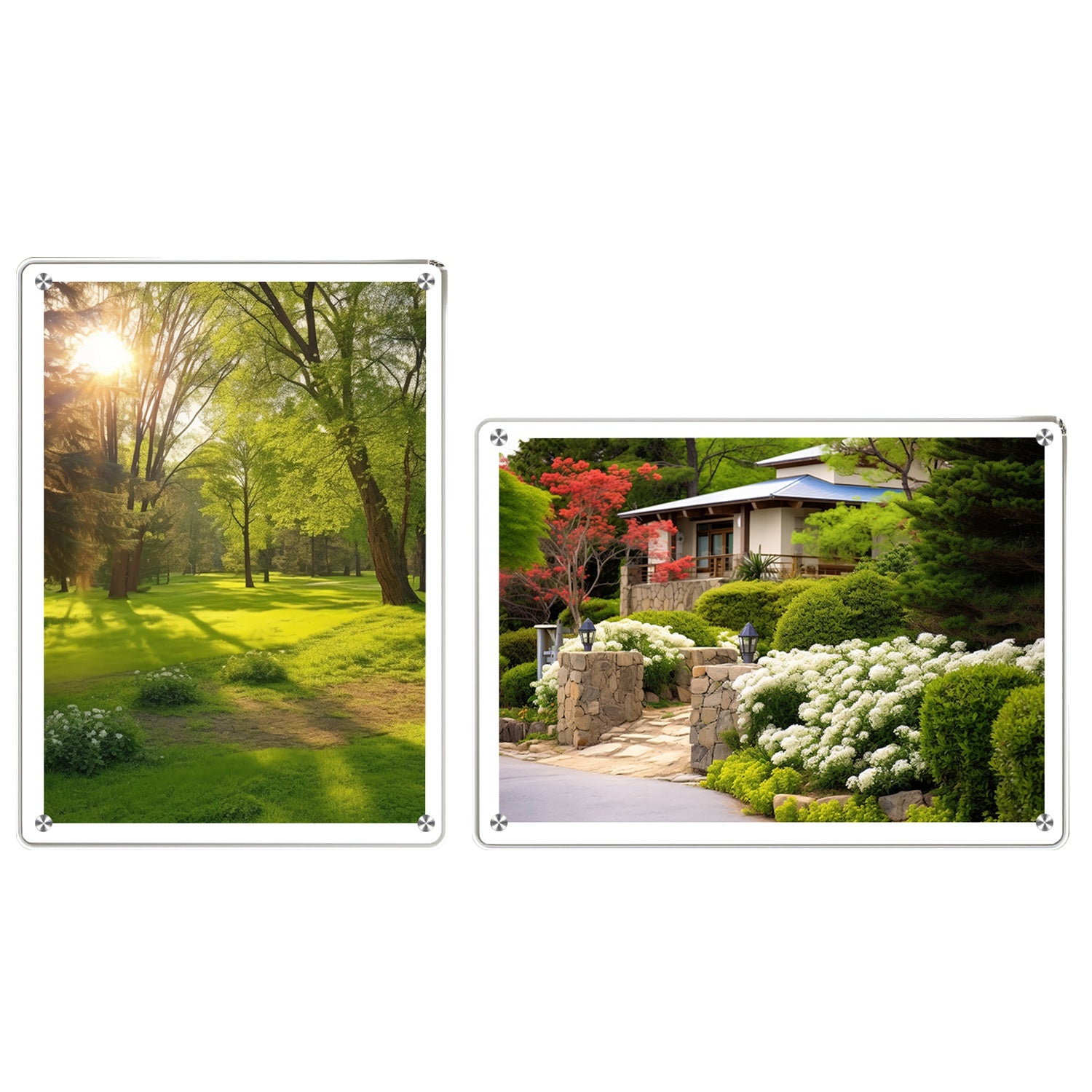 4Pcs Acrylic Photo Frames 5x7In Photo Display Vertically Horizontally Free