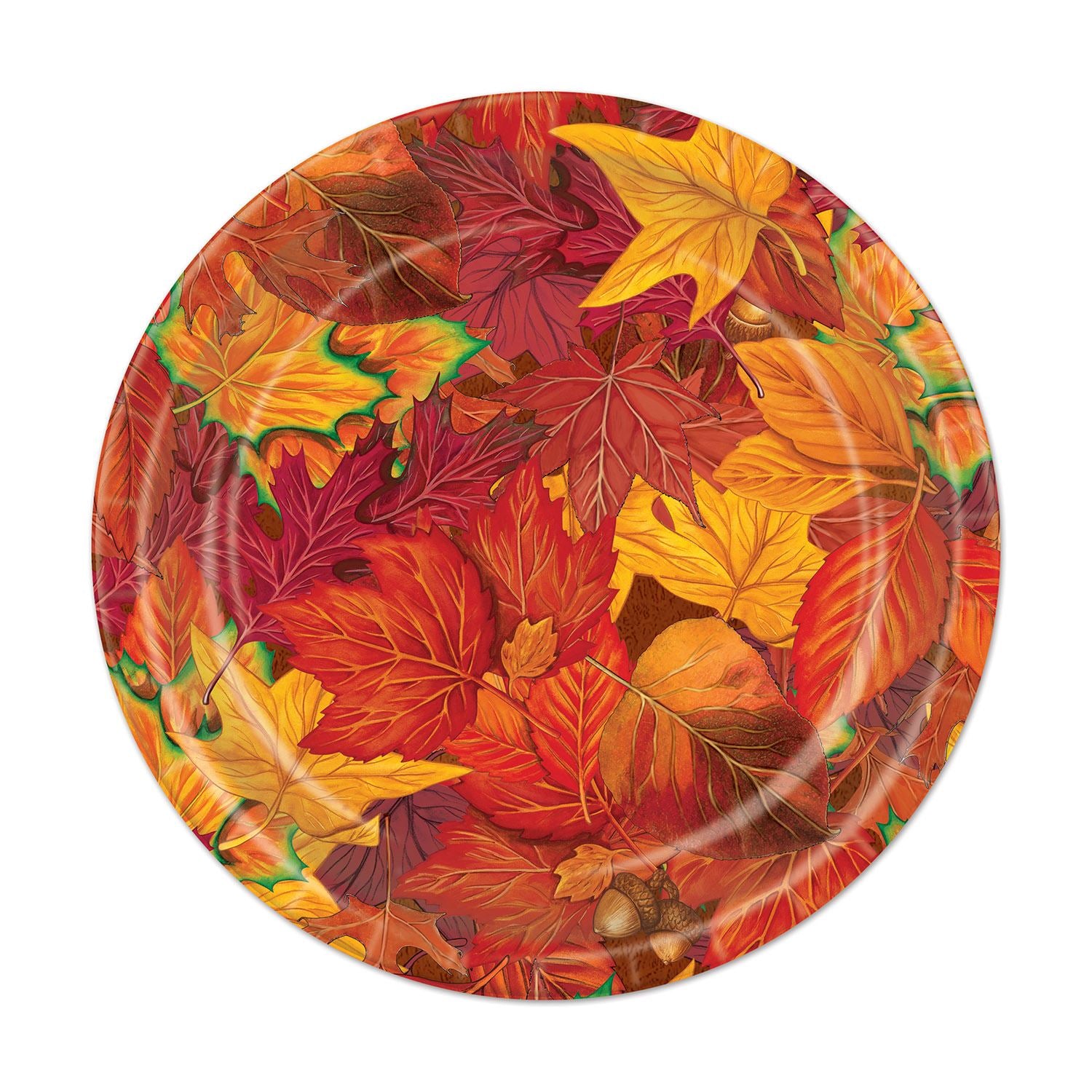 Beistle Fall Leaf Plates - Thanksgiving/Fall | Party Supply | Decoration