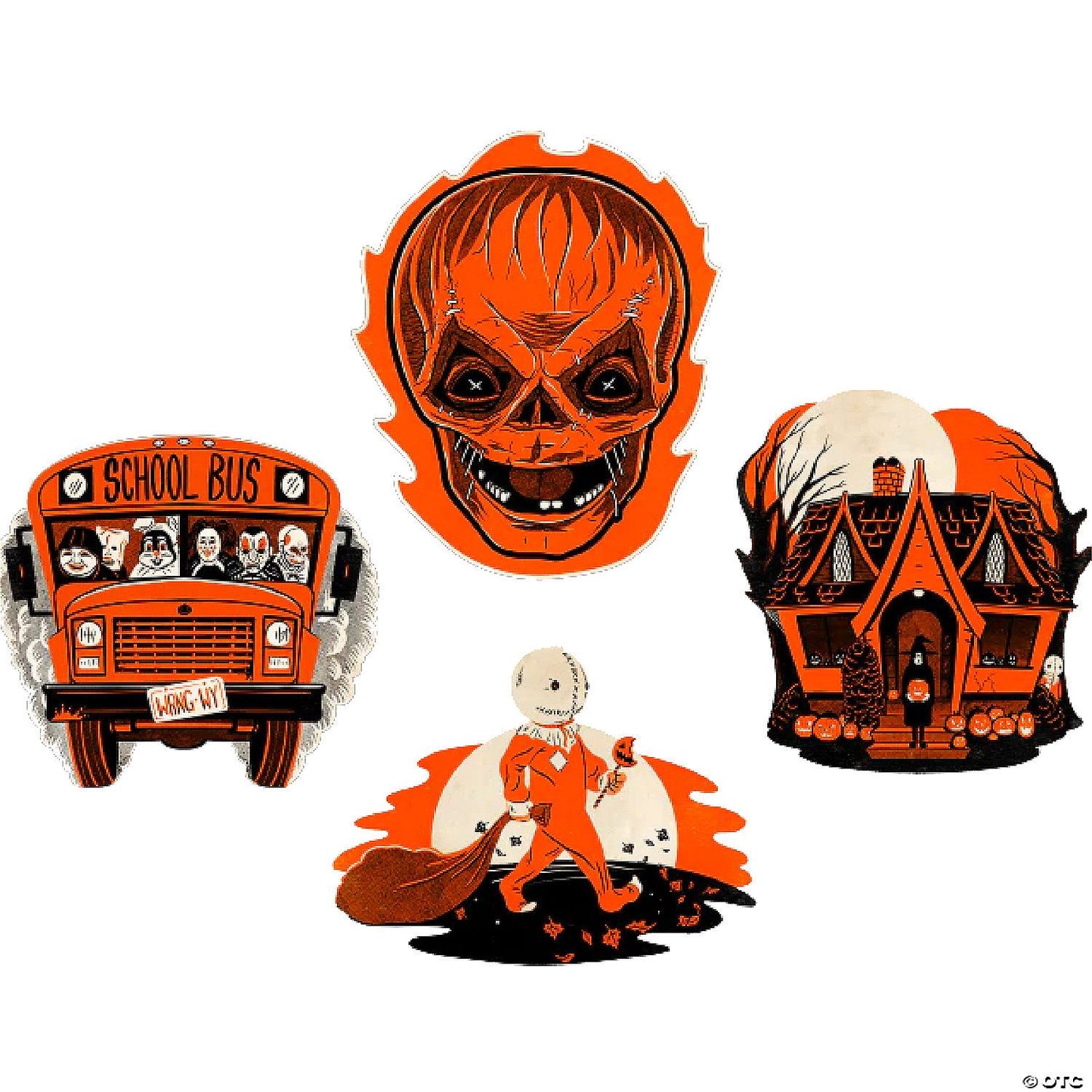 Trick Treat Glow-in-the-Dark Retro Wall Decorations