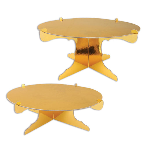 Beistle Gold Metallic Cake Stands - General Occasion | Party Supply