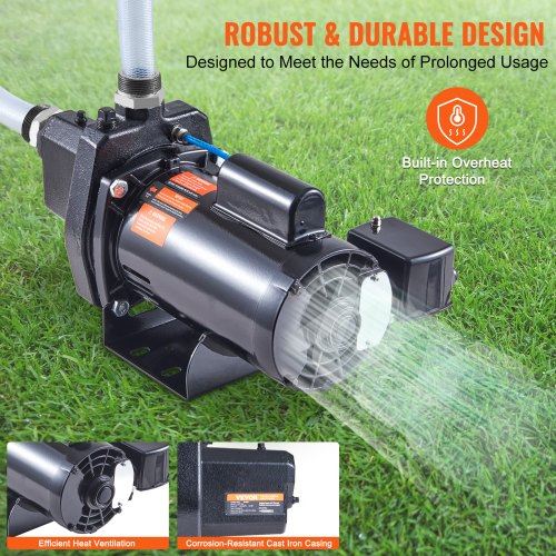 1.5 HP Cast Iron Sprinkler/Irrigation Pump 115/230 Volt 66 GPM 3450 RPM
