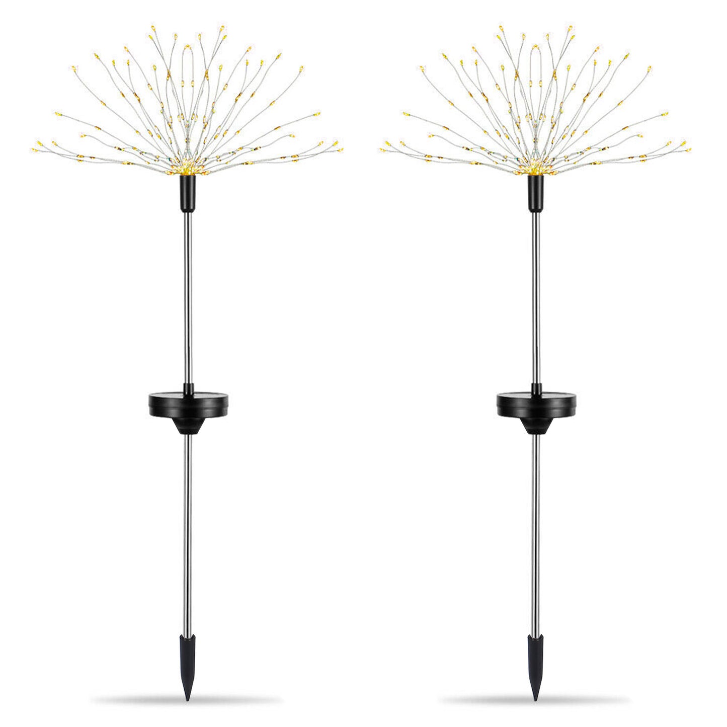 2Pcs Solar Powered Starburst Lights 240 LEDs Firework Lamp Garden Path Decor