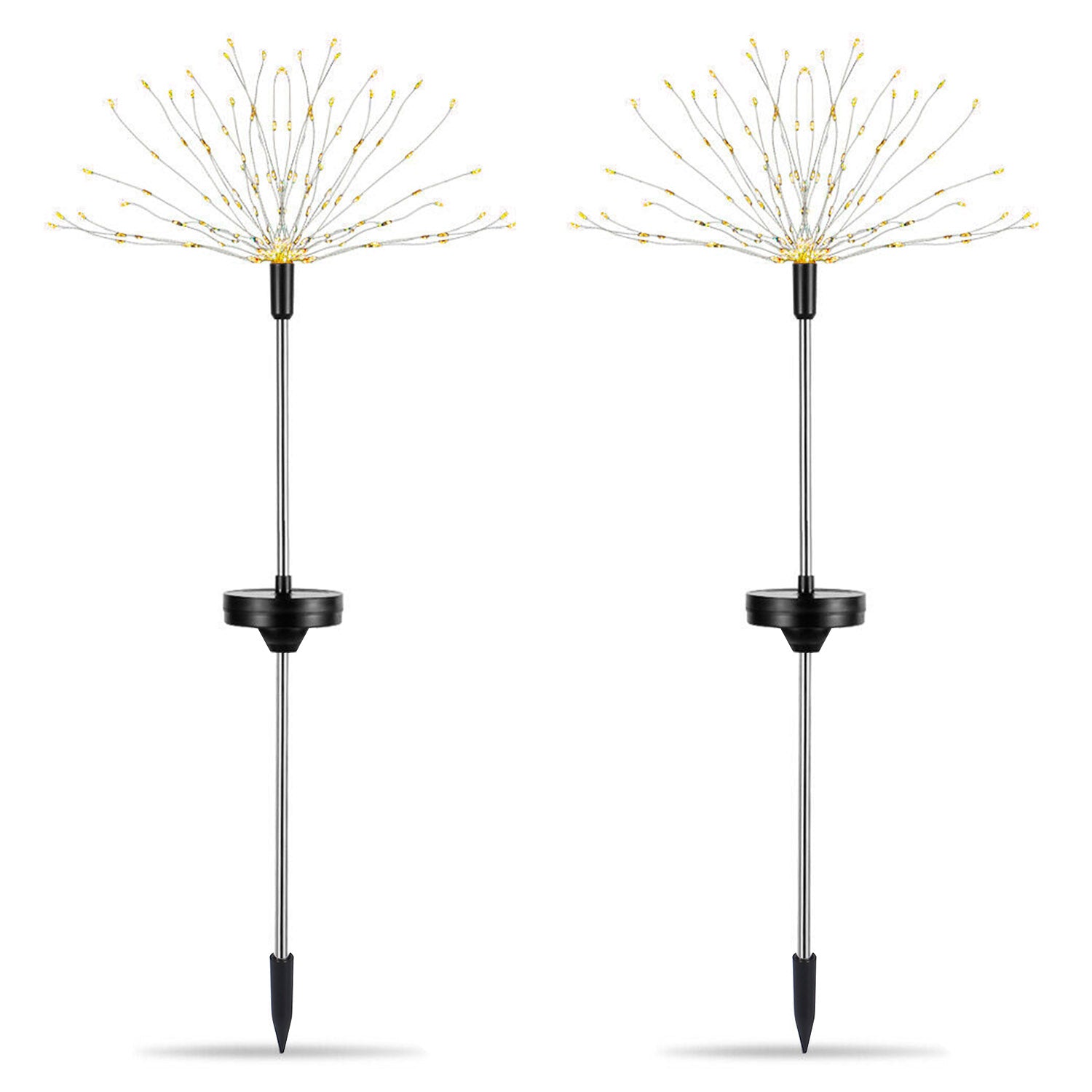 2Pcs Solar Powered Starburst Lights 240 LEDs Firework Lamp Garden Path Decor