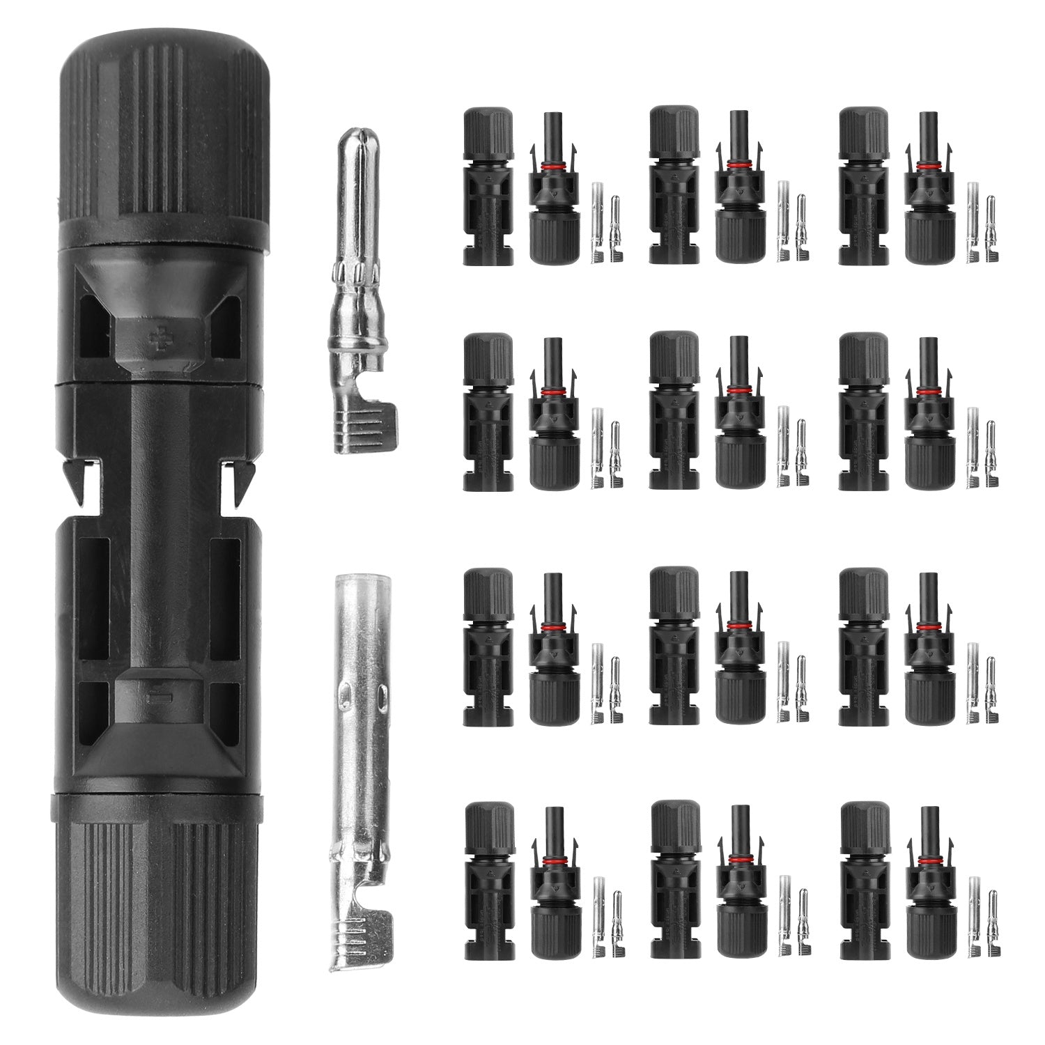 10 Pairs Solar Panel Connectors Solar Wire Adapter Male/Female IP67 Waterproof
