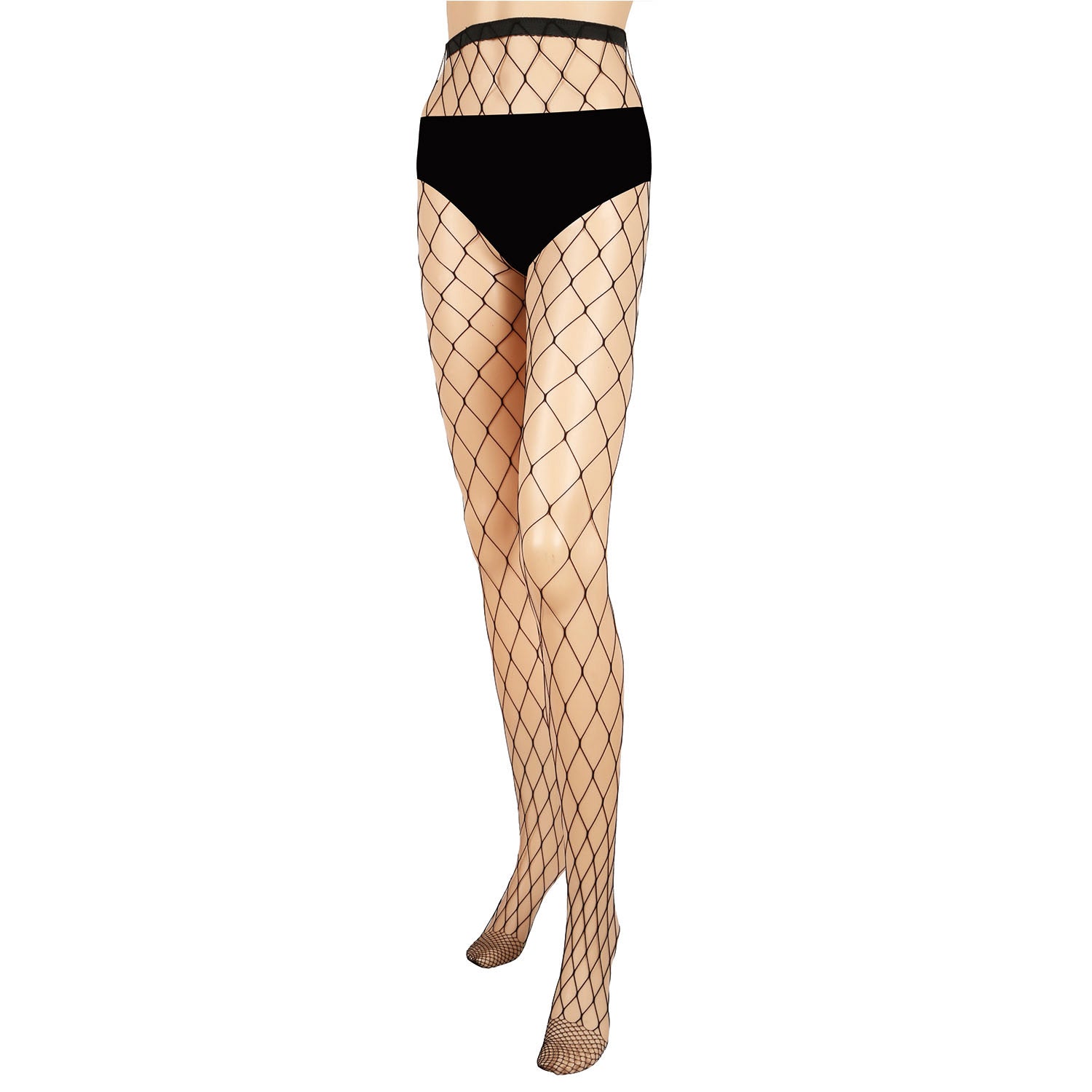 Women Fishnet Tights Sexy High Waist Fishnet Pantyhose Stretchy Mesh Hollow Out