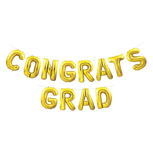 Beistle Congrats Grad Balloon Streamer - Graduation | Party Supply