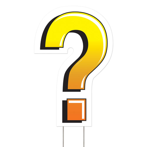 Beistle Plastic "Question Mark" Yard Sign - General Occasion | Party Supply