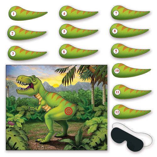 Beistle Pin The Tail On The Dinosaur Game - Dinosaurs | Party Supply