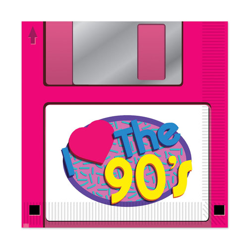 Beistle 90's Floppy Disk Luncheon Napkins | Party Supply | Decoration
