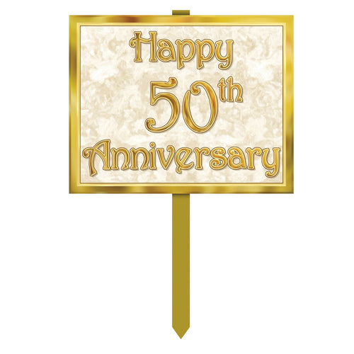 Beistle 50th Anniversary Yard Sign | Party Supply | Decoration
