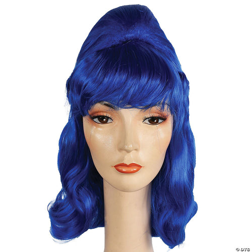 Womens Beehive Pageboy Wig | Royal Blue