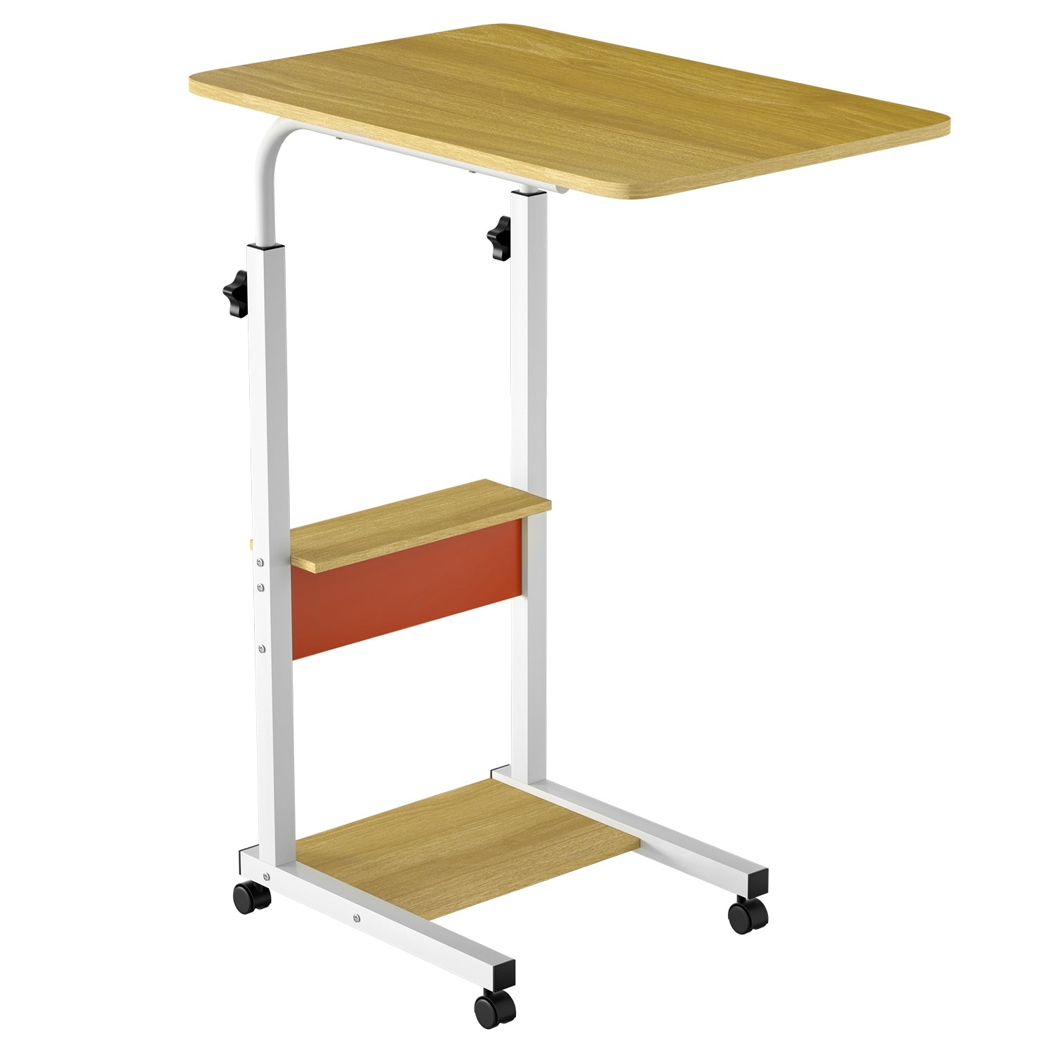 C Side Table 3-Tier Laptop Desk Small Slim Snack Side Table for Couch Bed Sofa