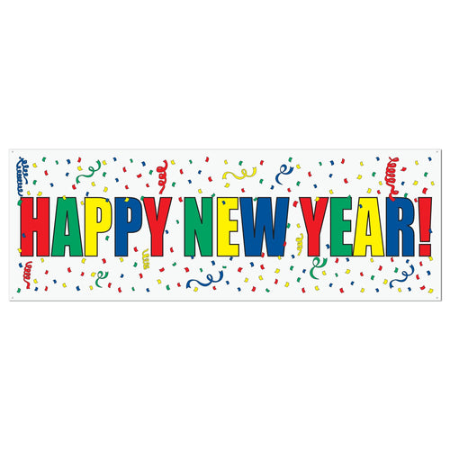 Beistle Happy New Year Sign Banner - New Years | Party Supply | Decoration