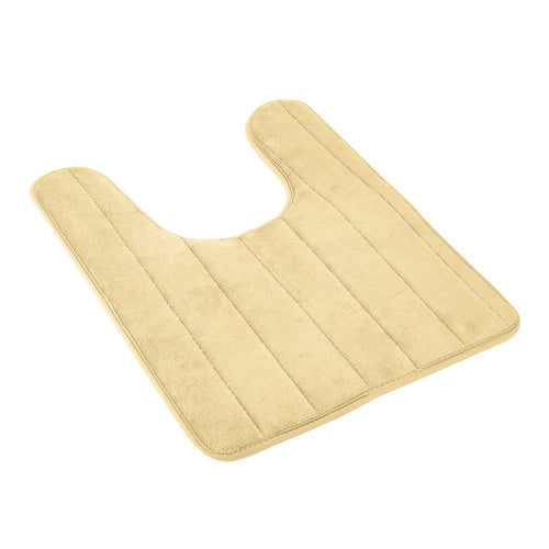 U Shaped Bathroom Rugs Contour Non-slip Toilet Mat Absorbent Cozy Velvet Fl 4479