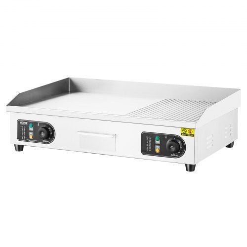 Commercial Electric Griddle 2800W Countertop Half-Flat Top Grill