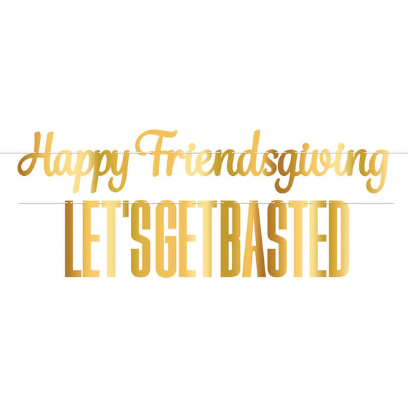 Beistle Foil Friendsgiving Streamer Set 7 in  x 4' (1/Pkg) Party Supply Decoration : Thanksgiving/Fall