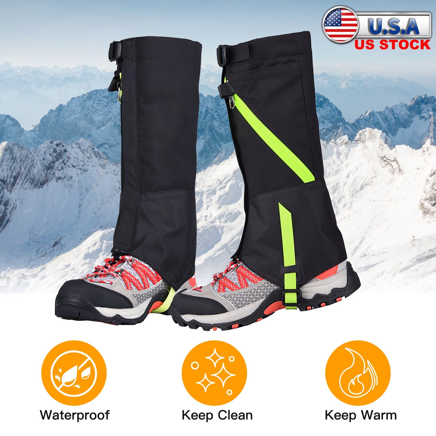 Leg Gaiters Waterproof Snow Boot Gaiters Snow Legging Shoe Gaiters Leg Cover