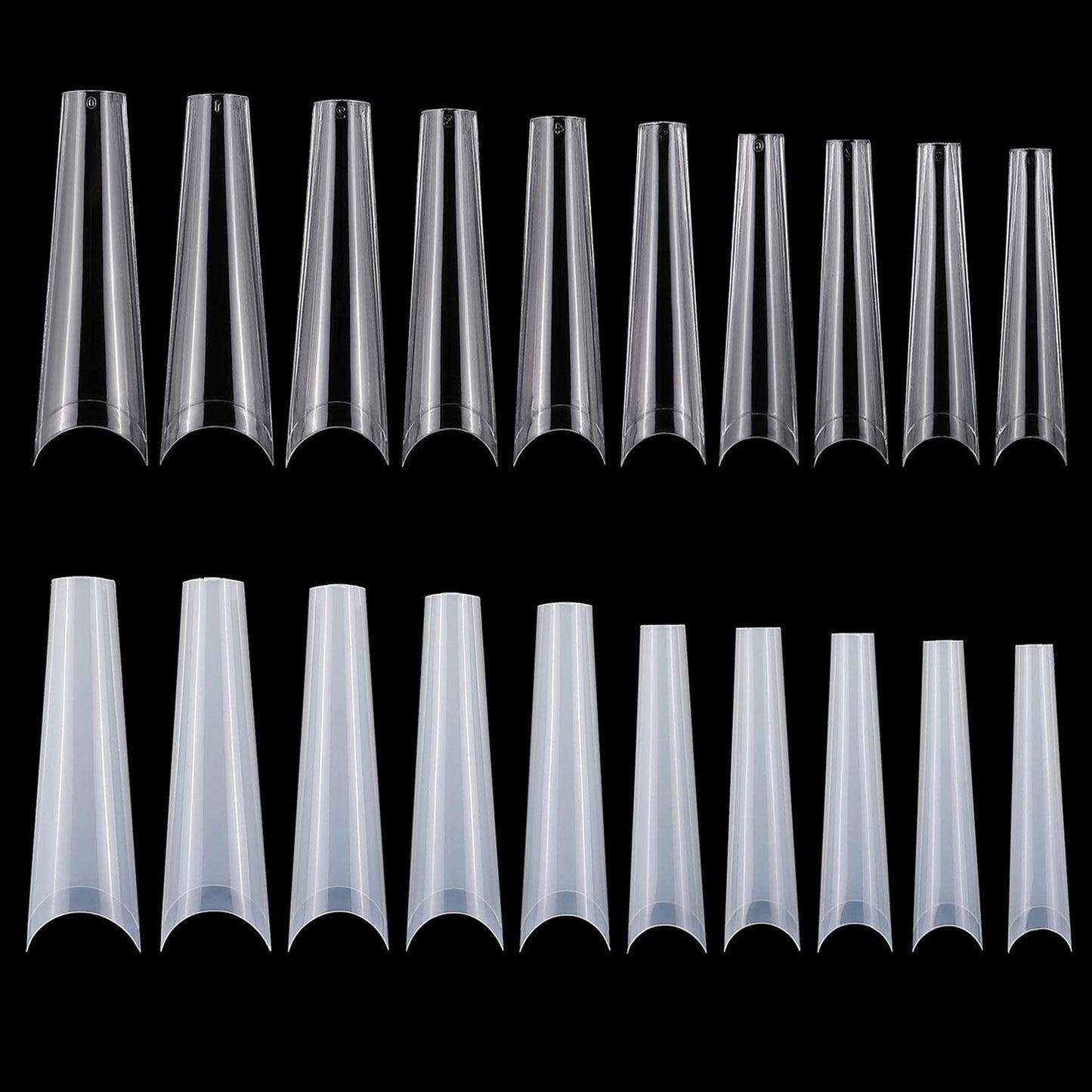 500Pcs False Nail Tips C Curve Half Cover French Nails Extra Long Fake Fing 5759