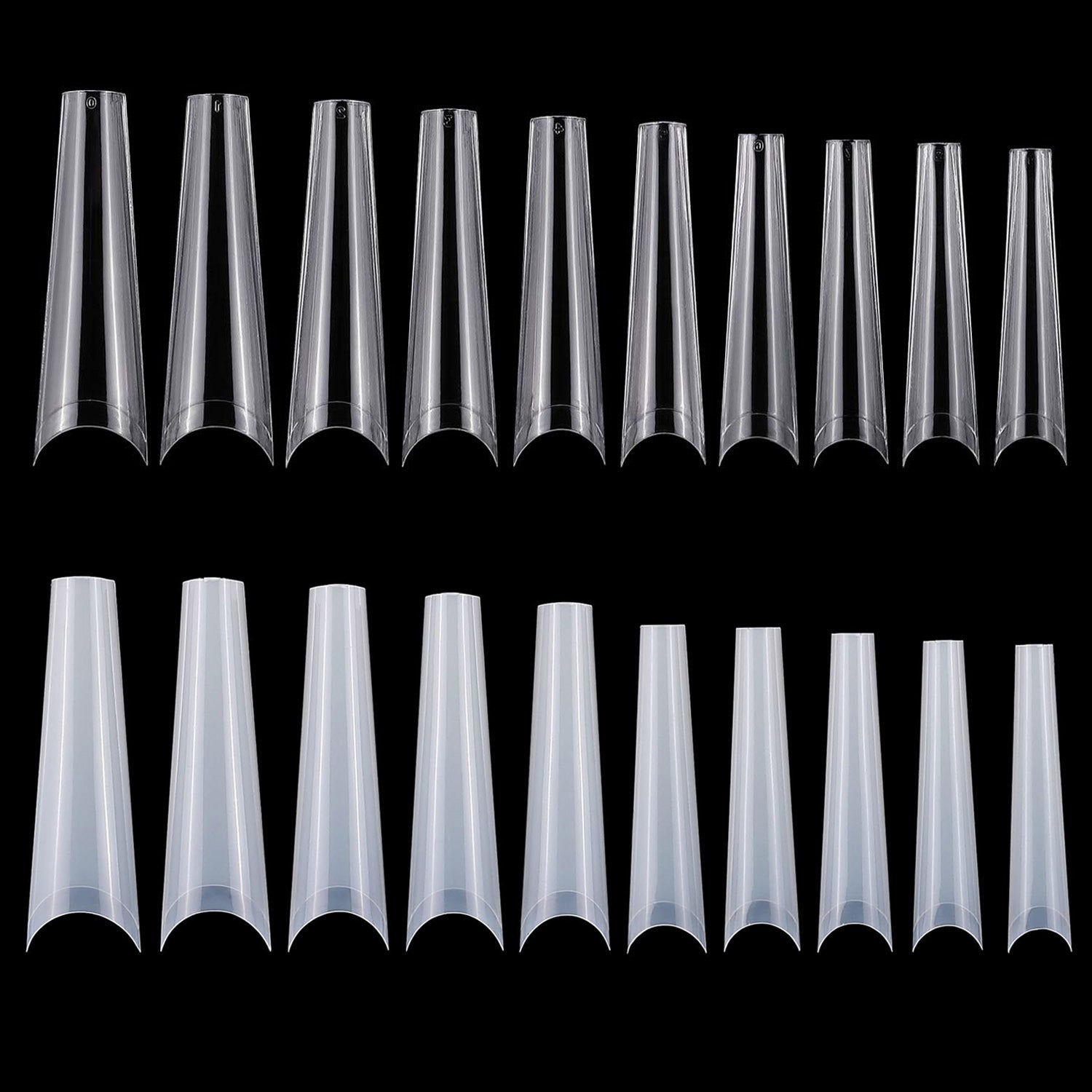 500Pcs False Nail Tips C Curve Half Cover French Nails Extra Long Fake Fing 5759