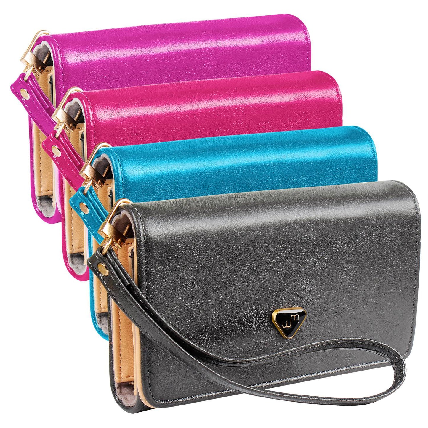 Women Wristlet Wallet PU Leather Lady Purse Credit Card Holder 4 Card Slots 3