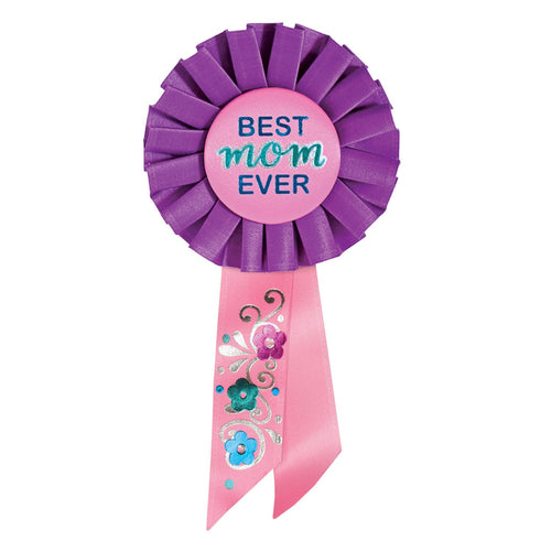 Beistle Best Mom Ever Rosette - Mothers/Fathers Day | Party Supply