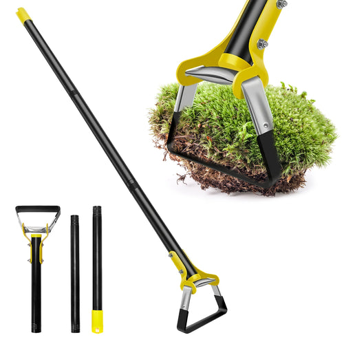 46.06in Adjustable Garden Hoe Handheld Stirrup Hula Hoe Scuffle Loop Hoe