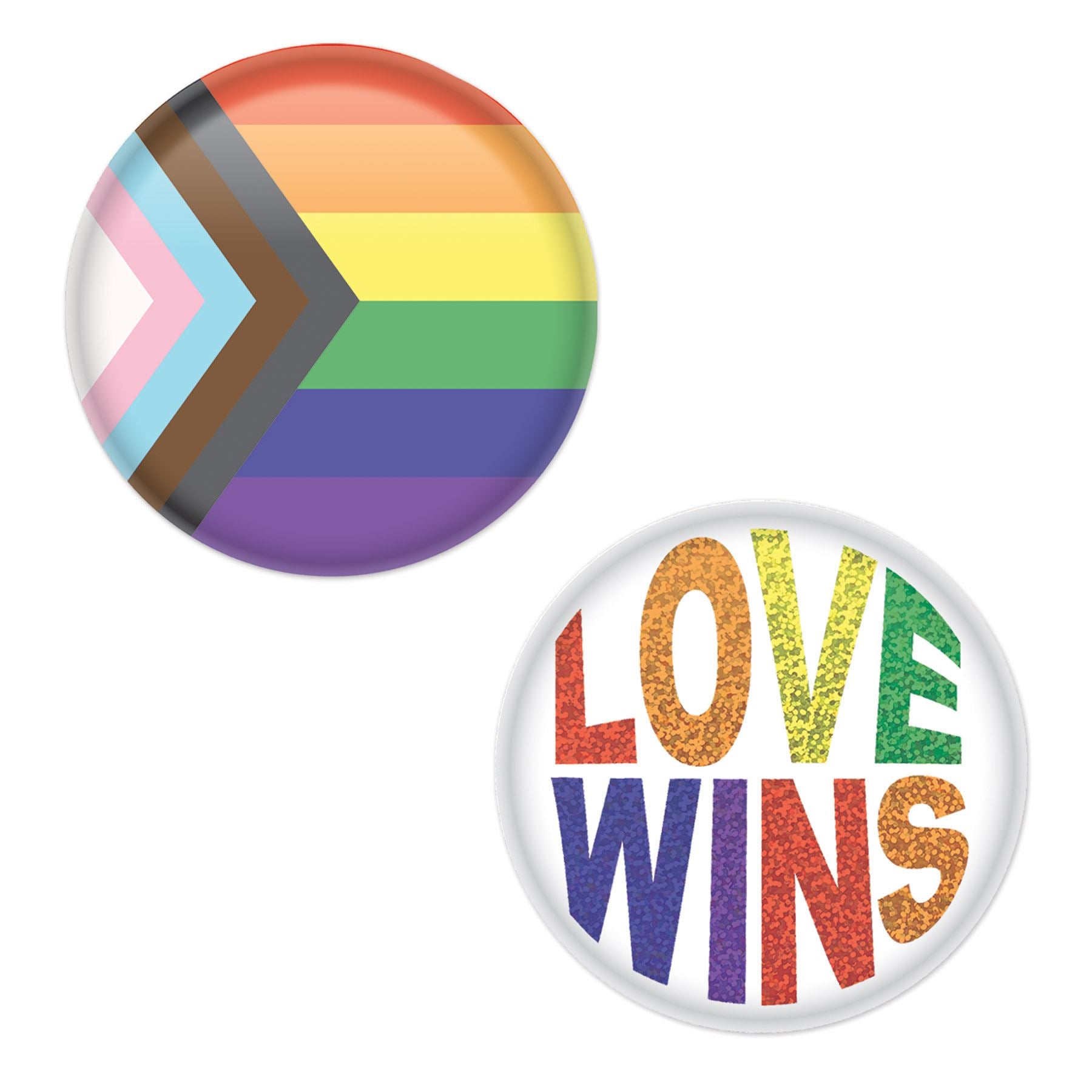 Beistle Pride Buttons - Rainbow | Party Supply | Decoration