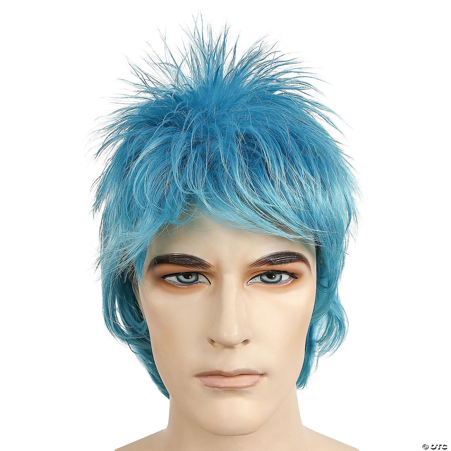 Mens Sky Blue Rod Wig